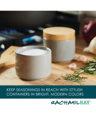 Ceramic Stacking Spice Box Set with Lid, 2-Piece