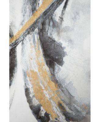 by Cosmopolitan Gold Contemporary Abstract Canvas Wall Art, 30" x 40"