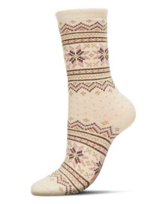 Women's Fairisle Cashmere Crew Socks
