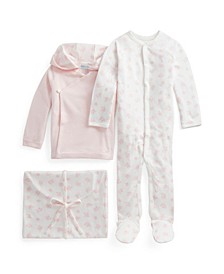 Baby Girls Jacket, Coverall and Bag, 3 Piece Set