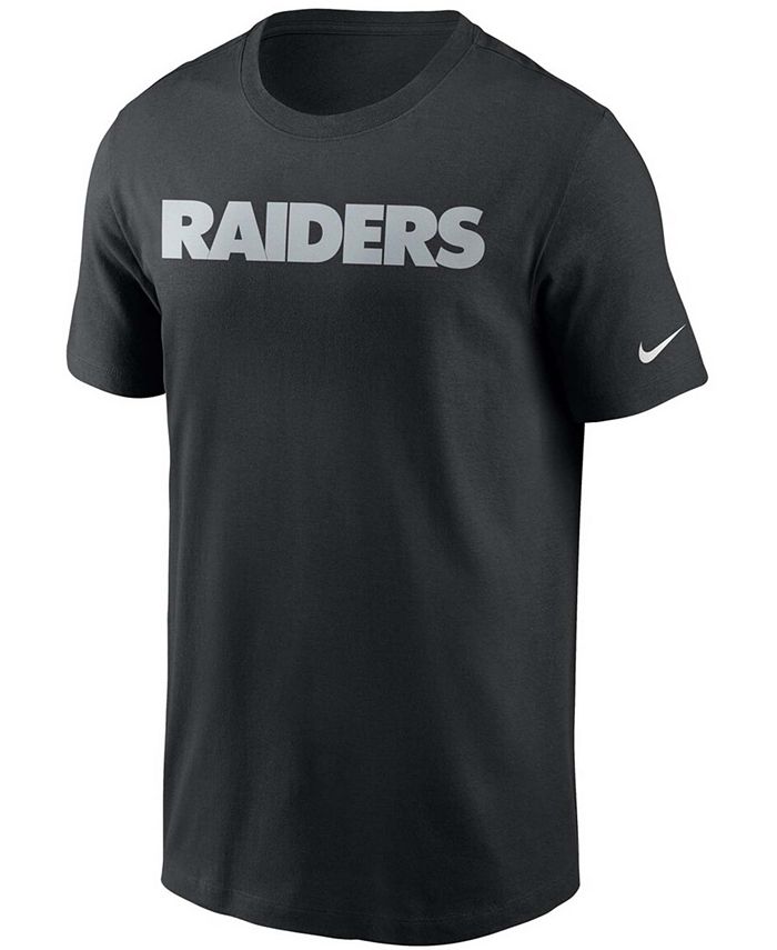 Nike Men's Black Las Vegas Raiders Team Wordmark T-shirt - Macy's