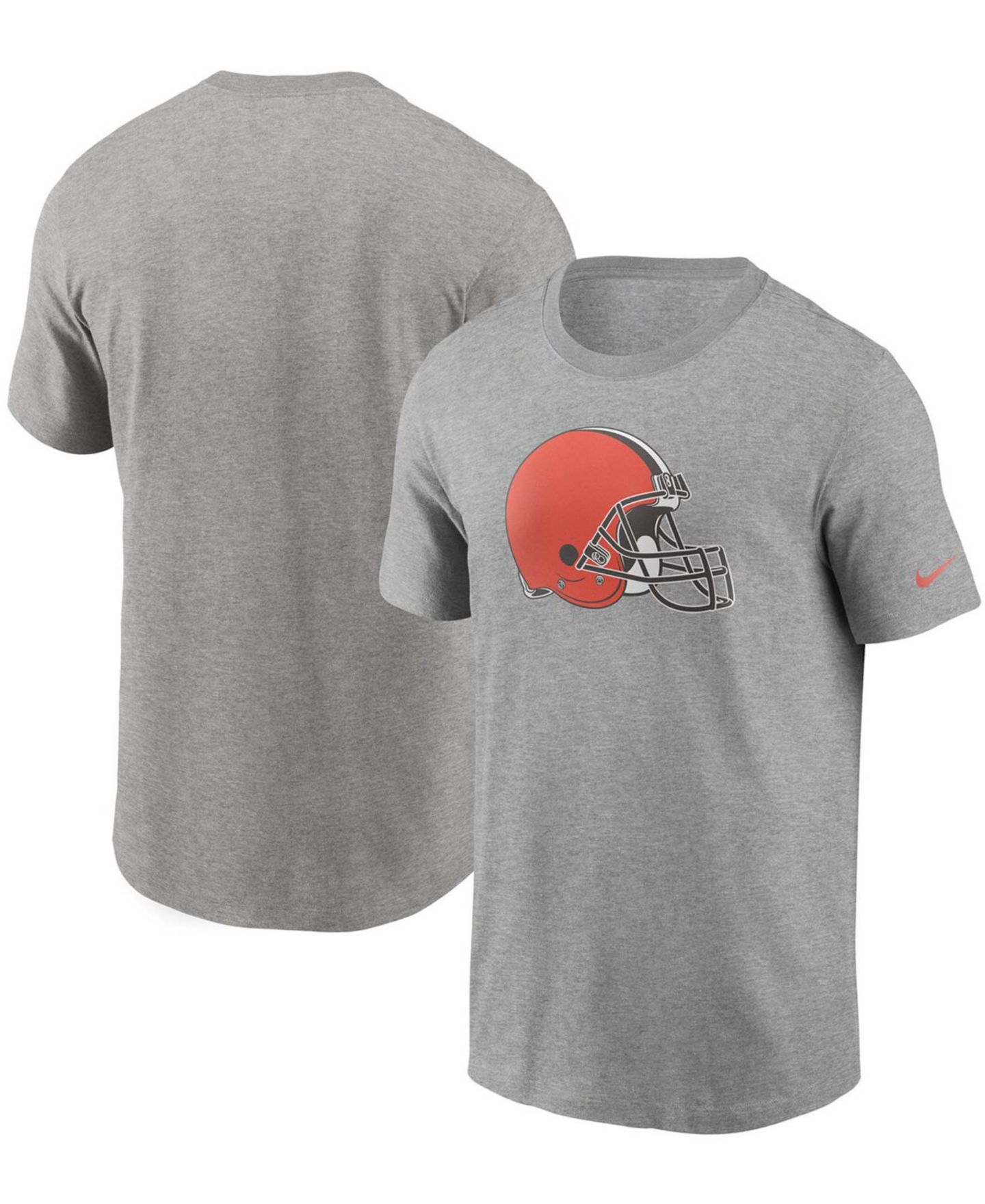 Мужская футболка Nike Heathered Gray Cleveland Browns Primary Logo — фото 1