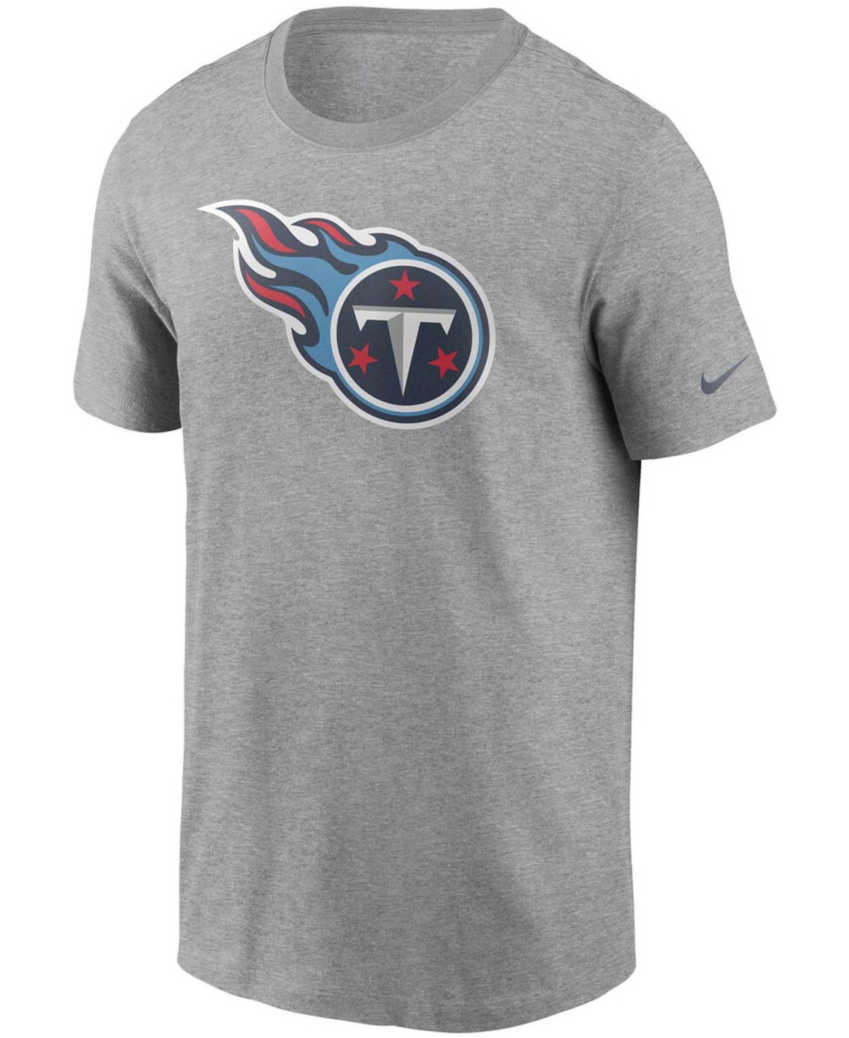 Shop Nike Men's  Heathered Gray Tennessee Titans Primary Logo T-shirt