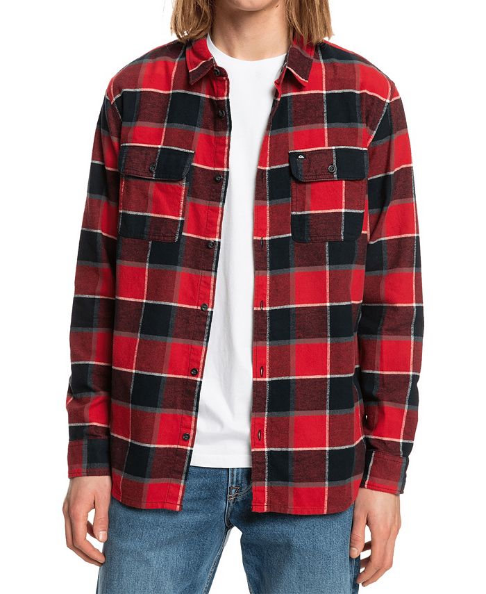 Quiksilver Men's Langton Long Sleeve Plaid Flannel Shirt Macy's