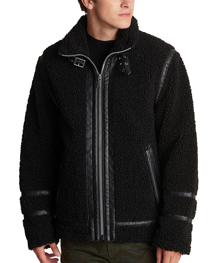 Sherpa aviator jacket mens sale