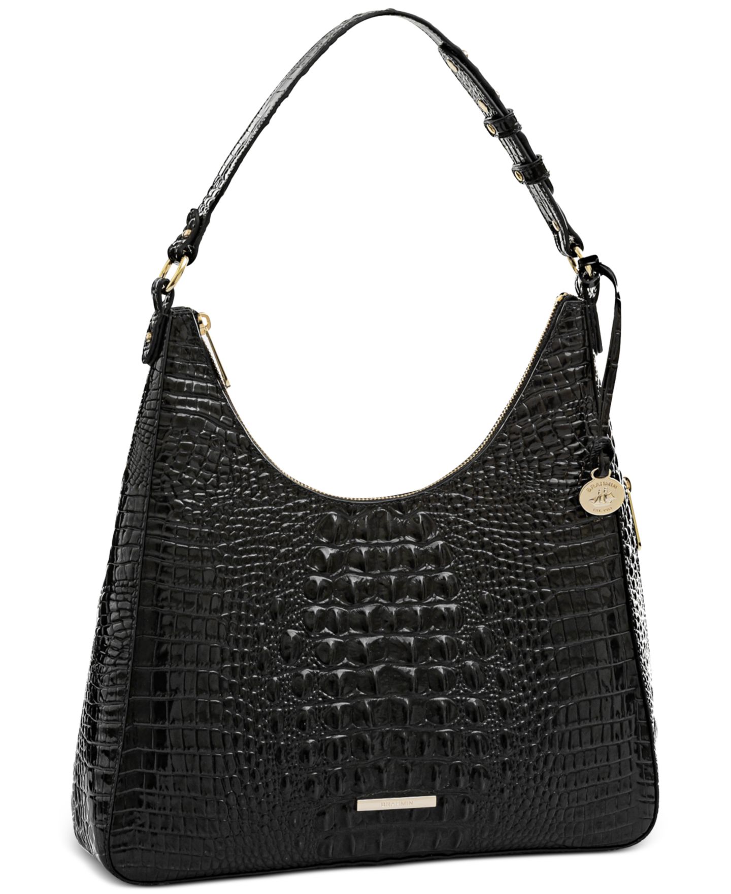 Женская сумка Brahmin Tabitha Medium Leather Shoulder, цвет: Чёрный — фото 5