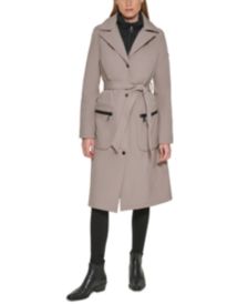 Bibbed Belted Hooded Trench Coat