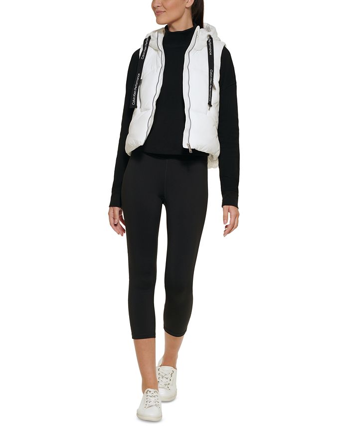 Calvin Klein Women's Oversized Cropped Puffer Vest & Reviews - Activewear -  Women - Macy's