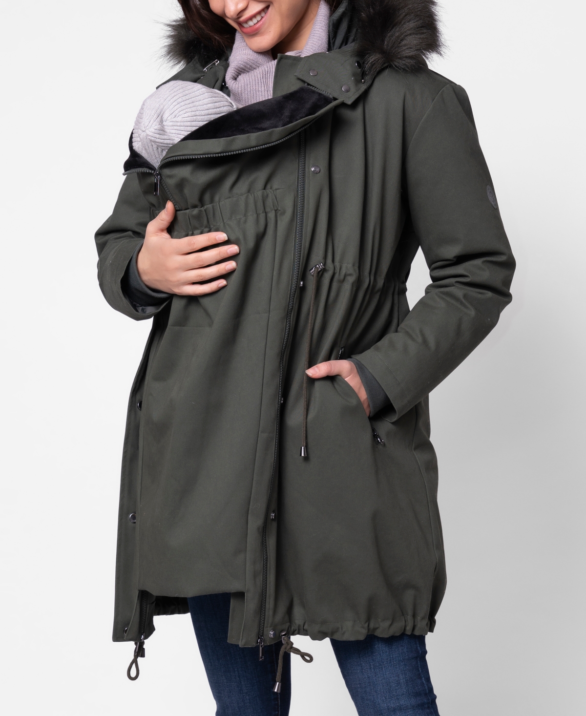 Shop Seraphine Women's Sub-zero 3 In 1 Maternity Jacket In Khaki