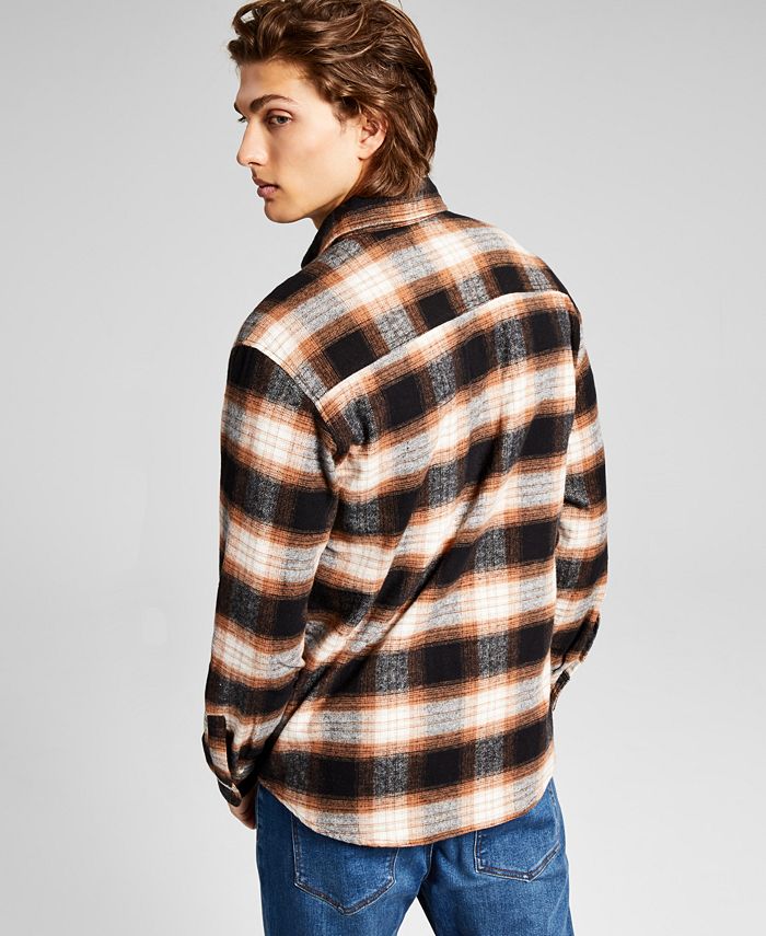 And Now This Men's Plaid Shirt Jacket - Macy's