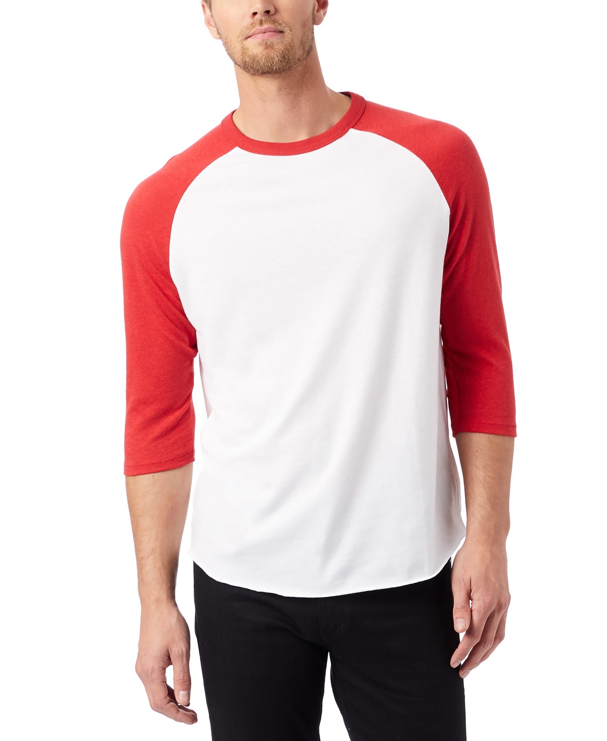 Shop Alternative Apparel Men's Keeper Jersey Baseball T-shirt In White,red