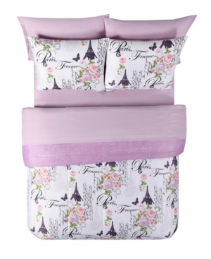 Keeco Paris In Bloom 6-piece Twin Comforter Set Bedding In Multi