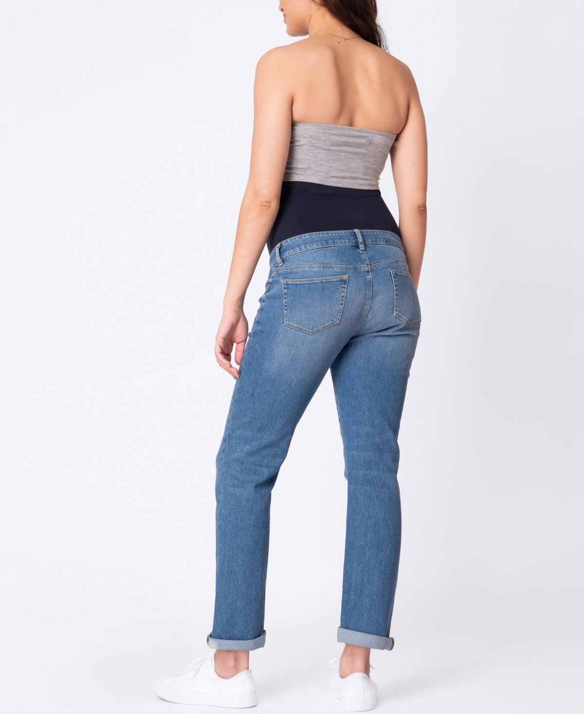 SERAPHINE WOMEN'S RIPPED BOYFRIEND MATERNITY JEANS 