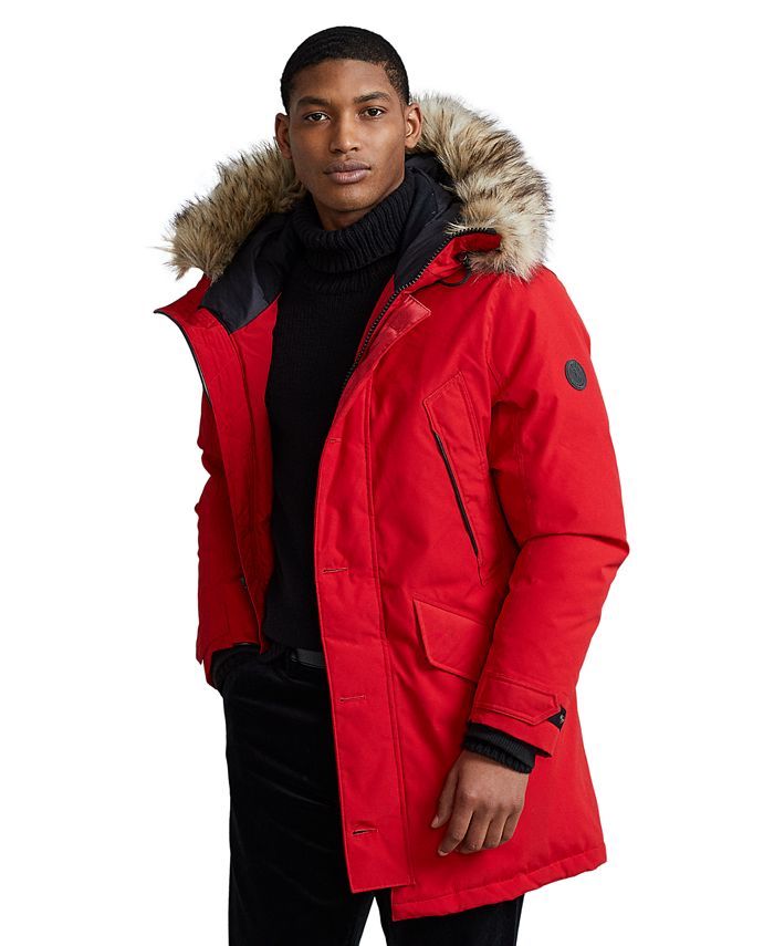 Polo Ralph Lauren Men's Faux Fur-Trim Down Parka u0026 Reviews - Coats u0026 Jackets  - Men - Macy's ralph lauren parka