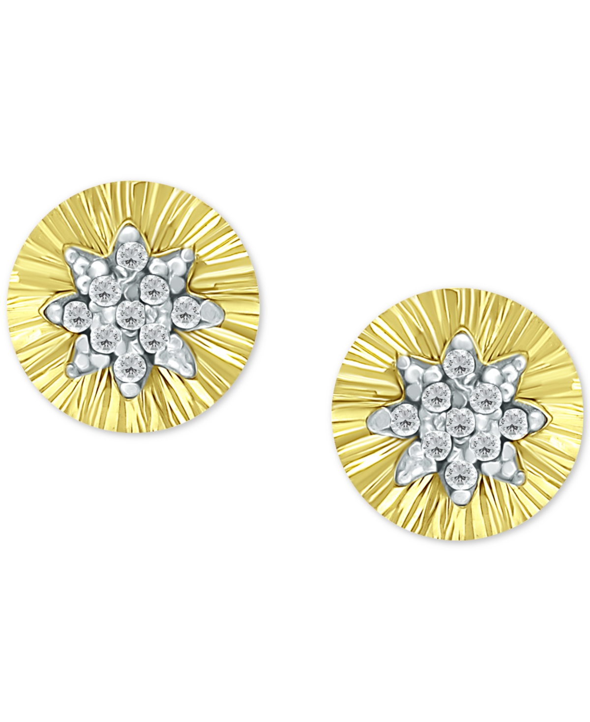 Giani Bernini Cubic Zirconia Star Cluster Disc Stud Earrings, Created for Macy's