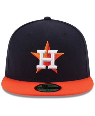 Men's Navy/Orange Houston Astros Road Authentic Collection On Field 59FIFTY Performance Fitted Hat