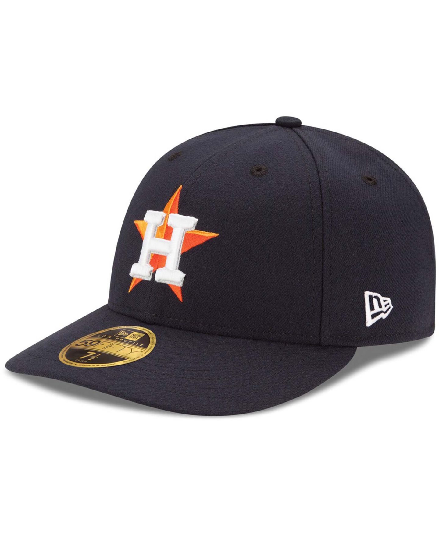 Мужская кепка New Era Navy Houston Astros Home Authentic Collection On-Field Low Profile 59FIFTY Fitted Hat — фото 1