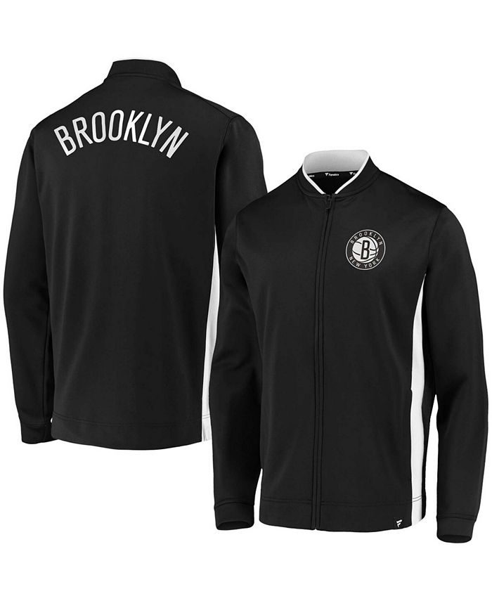 Fanatics - Men's Brooklyn Nets Exclusive Mock Neck Full-Zip Jacket