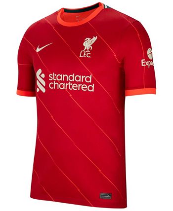 Nike Men's Red Liverpool 2021/22 Home Breathe Stadium Replica Jersey ...