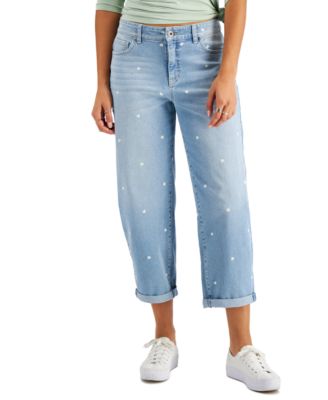 Style & Co - Petite Printed Classic Curved Leg Jeans
