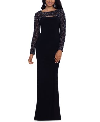 Betsy Adam Petite Embellished Cutout Gown Macy s