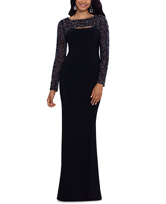 Betsy & Adam Petite Embellished Cutout Gown - Macy's