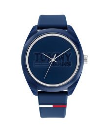 Tommy Hilfiger Men's Blue Silicone Strap Watch 44mm