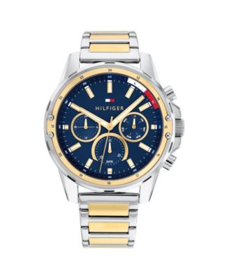 tommy hilfiger men's two tone bracelet watch