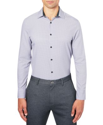 ConStruct - Men's Slim Fit Dot Print Cooling Comfort Dress Shirt