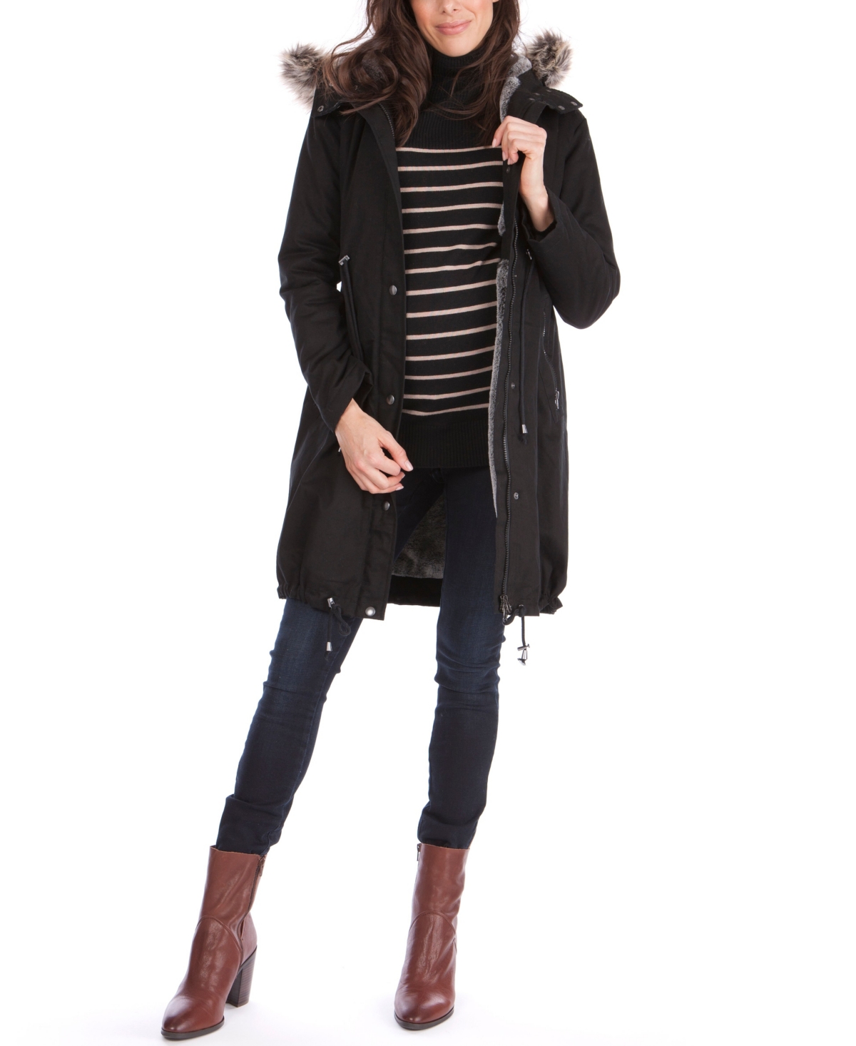 Women's 3 in 1 Winter Maternity Jacket - Navy