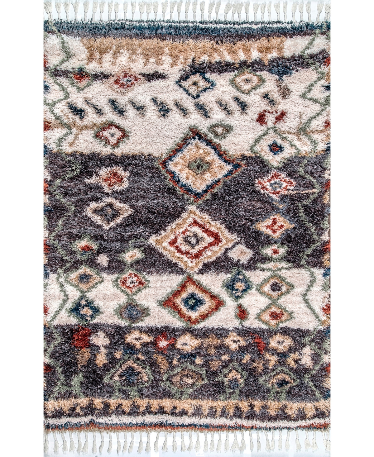nuLoom Fergusion OZFG01C 7'10in x 10' Area Rug - Gray