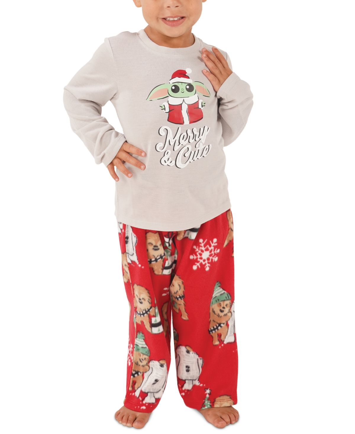 Munki Munki Matching Toddler Grogu Holiday Family Pajama Set