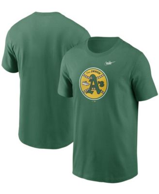 Men's Nike Green Oakland Athletics Cooperstown Collection Logo T-Shirt