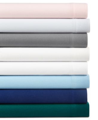 MARTHA STEWART COLLECTION SOLID COTTON FLANNEL SHEET SETS CREATED FOR MACYS