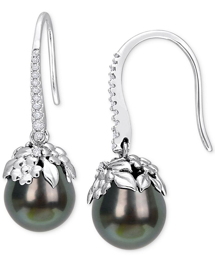 Macy's tahitian pearl earrings sales