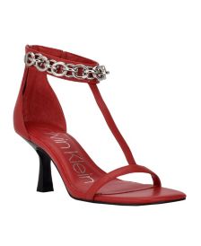 Women's Nova Chain Ankle Strap T Strap High Heel Dress Sandals