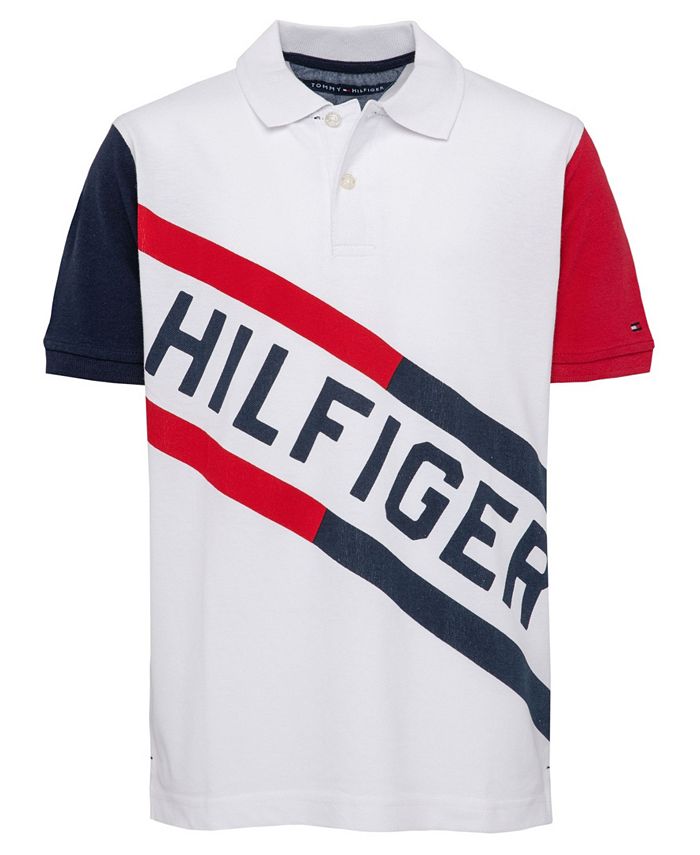 Tommy Hilfiger Toddler Boys Andy Diagonal Polo Shirt - Macy's