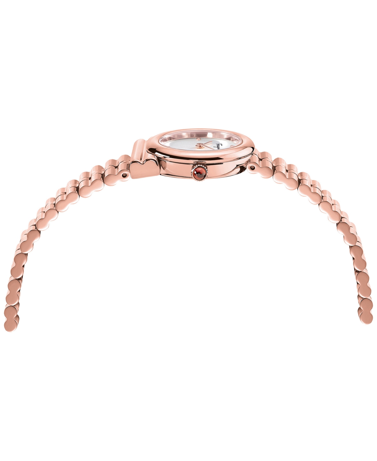 Shop Ferragamo Salvatore  Women's Swiss Gancini Rose Gold Ion Plated Bracelet Watch 23mm In Ip Rose Gold