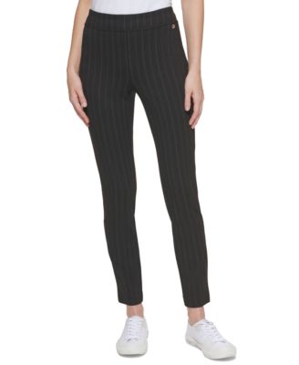 Calvin Klein - Pinstriped Pull-On Pants
