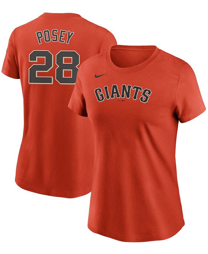 Cartas credenciales Dinkarville Aproximación Nike Women's Buster Posey Orange San Francisco Giants Name Number T-shirt -  Macy's