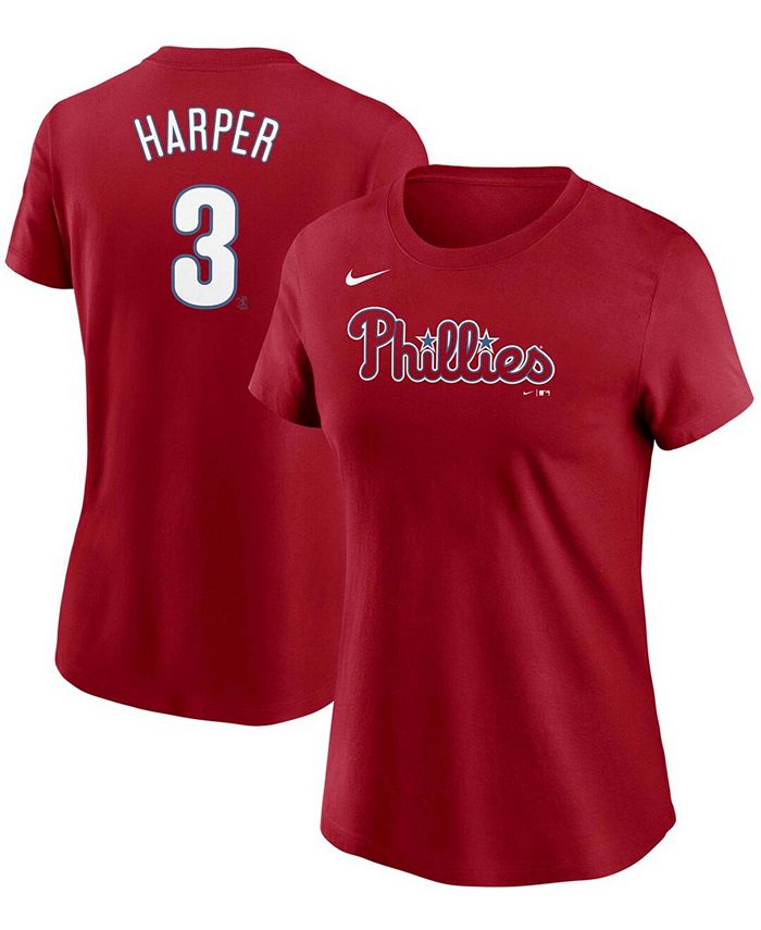 Nike Women's Bryce Harper Red Philadelphia Phillies Name Number T