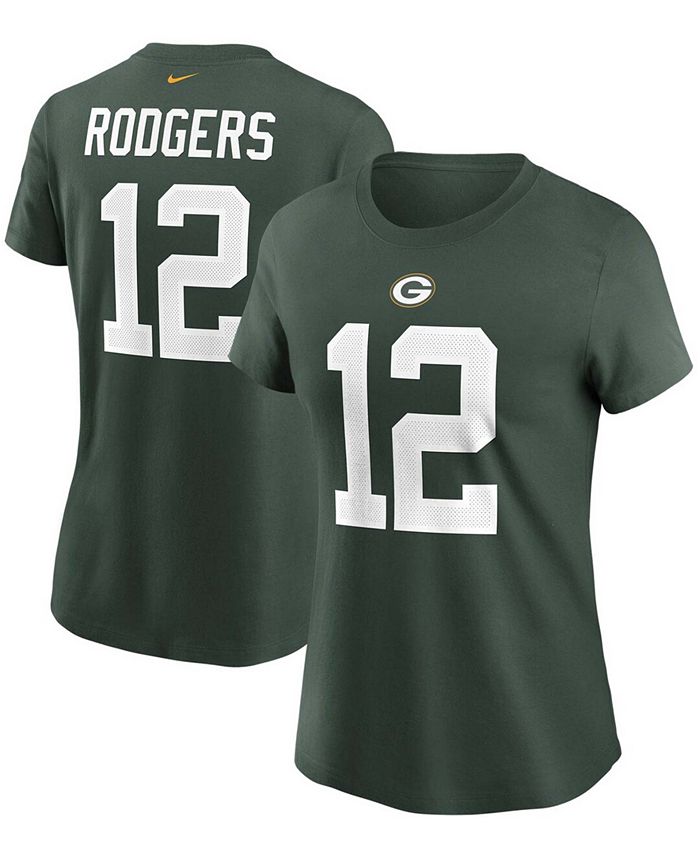 Green Bay Packers Aaron Rodgers Shirt Womens Large Green Nike Tee