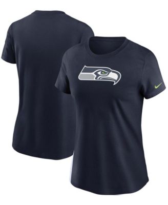 Women's College Navy Seattle Seahawks Logo Essential T-shirt