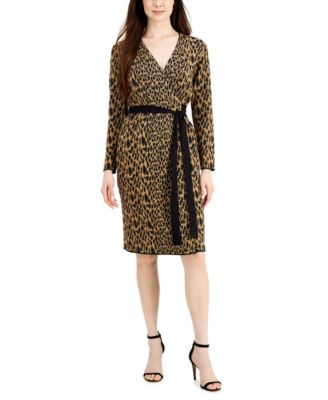 macy's anne klein wrap dress