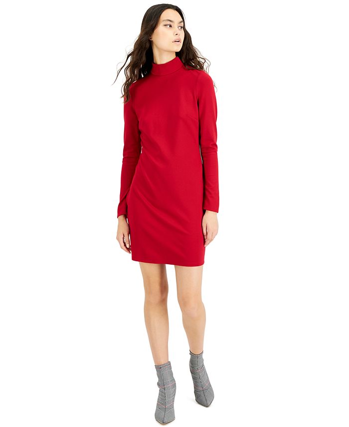 Bar III Serenity Mock-Neck Fitted Knit Dress, Created for Macy's - Macy's