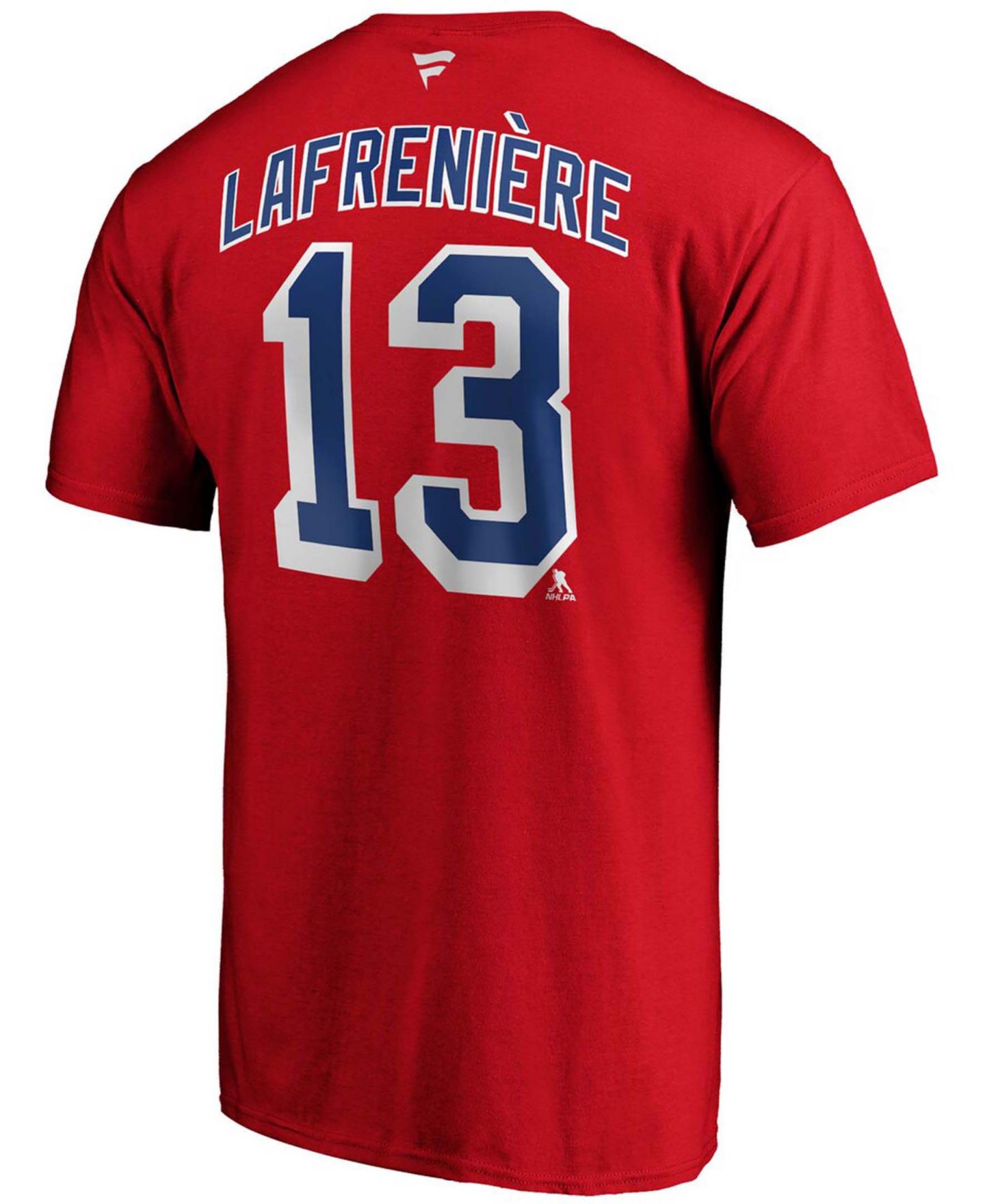Мужская футболка Fanatics Alexis Lafreniv®re Red New York Rangers Authentic Stack Name and Number — фото 3