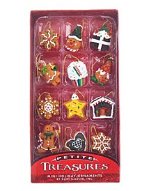 Miniature Gingerbread Ornaments, Set of 12