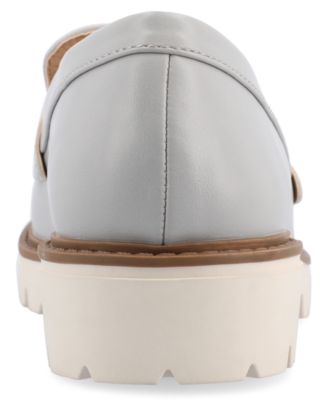 Journee Womens Kenly Medium and Wide Width Slip On Round Toe Loafer