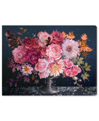 Royal Navy Bouquet Floral Botanical Wall Art Collection