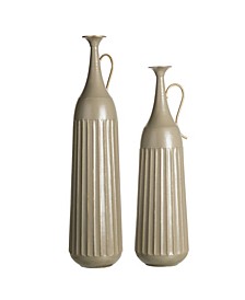 Global or Boho Floor Vase, Set of 2